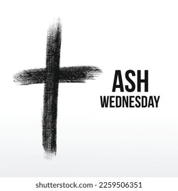 vector ash wednesday concept illustration, perfect for office, company, school, social media, advertising, printing and more