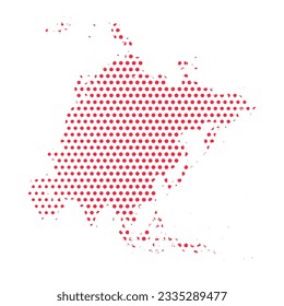Vector Asia Dotted Map Illustration, puede utilizarse para diseños de negocios, presentaciones o cualquier diseño adecuado.