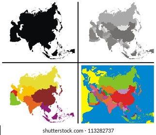 Vector - Asia Map Collection