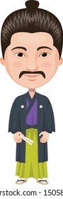 Vector Asian Master Character Illustration