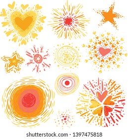 vector aspen gold summer set with sun
