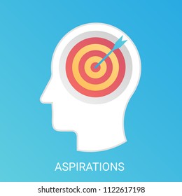 Vector Aspiration concept. Modern gradient flat style.