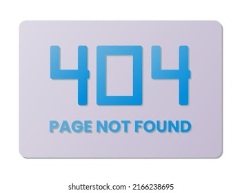 vector asset with 404 page error description for web page