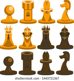 Vector assets ,all chess pieces . svg