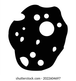 Vector Asteroid Glyph Icon Design
