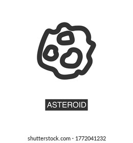 Vector asteroid space outline Icon.