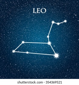 Vector astrological element. Zodiac signs. Horoscope. Leo.