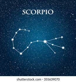 Vector astrological element. Zodiac signs. Horoscope. Scorpio.
