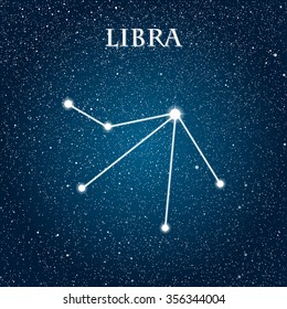 Vector astrological element. Zodiac signs. Horoscope. Libra.