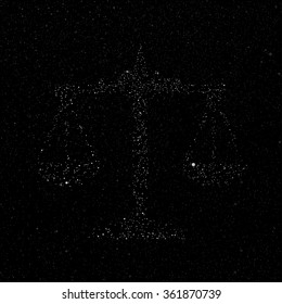 Vector astrological element. Zodiac signs. Horoscope. Libra.
