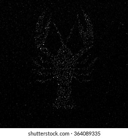 Vector astrological element. Zodiac signs. Horoscope. Cancer.