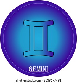 vector astrological sign, zodiac sign Gemini