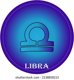 vector astrological sign, zodiac sign Libra