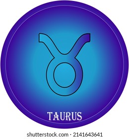 vector astrological sign, zodiac sign Taurus