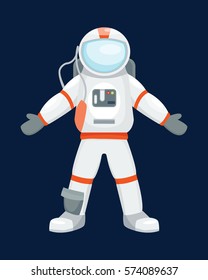 Vector astronaut character pose.