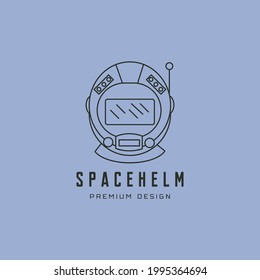 vector of astronaut helmet logo symbol illustration design, space minimal illustration design