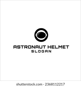 Vector Astronaut Helmet Set, Black and White Monochrome Cosmonaut Mask for Space Exploration Isolated. Suit Part for Spaceman Head Protection. Space Helmet Design Template