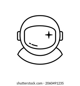 vector astronaut icon with outline style