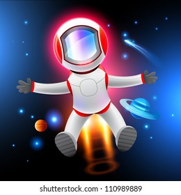 A Vector Astronaut, vector illustration