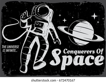 Vector astronaut Illustration.