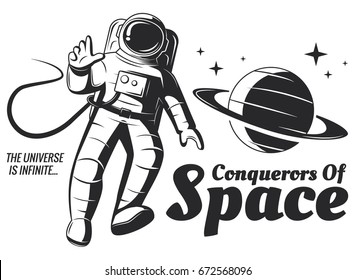 Vector astronaut Illustration.