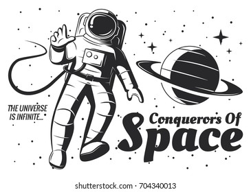 Vector astronaut Illustration.