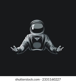 Plantilla de depuración del logotipo del vector Astronauta