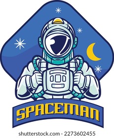 Vector astronaut mascot logo template for esport and sport logo team