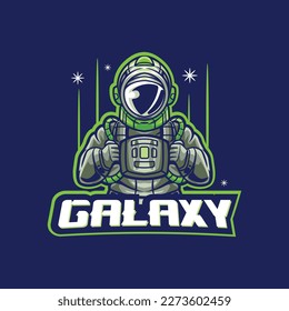Vector astronaut mascot logo template for esport and sport logo team