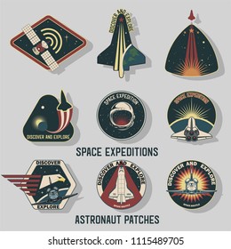 Vector Astronaut Patches 