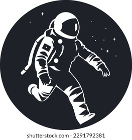 vector of astronaut in space logo mascot