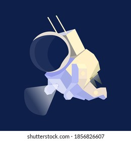 Vector astronaut, Space suit isolated on black background
