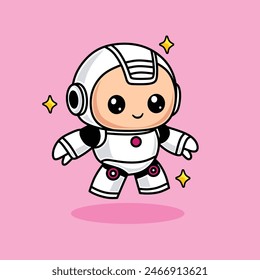 VECTOR ASTRONAUT, STICKERS, ILLUSTRATION ICONS, CARTOONS, ASTRONAUT ICONS FIT FOR ALL WEB, BANNER, STICKER AND BACKGROUND NEEDS