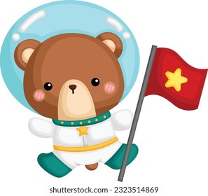 a vector of astronauts bear 