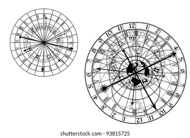 Vector Astronomical Clock