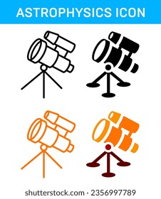 VECTOR ASTROPHYSICS ICON IN STROKE AND FILL AND COLOR VERSION