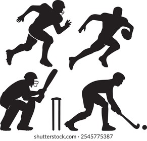 Vector athletic collection isolated on white background