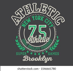 vector athletic college league varsity brooklyn print