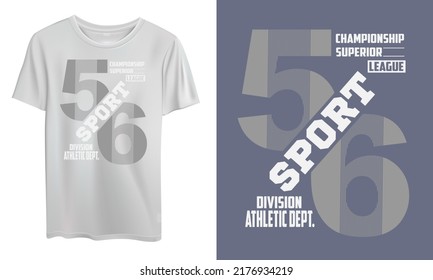 Vector Athletic Mockup T Shirt Design Typography