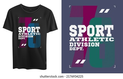 Vector Athletic Mockup T Shirt Design Typography