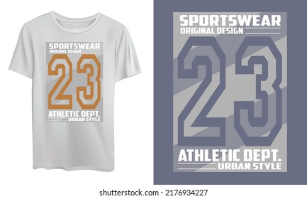 Vector Athletic Mockup T Shirt Design Typography