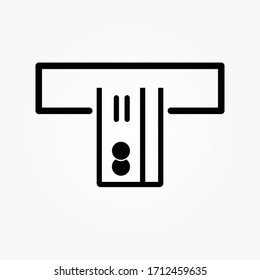 Diseño de icono de línea de caja de vectores