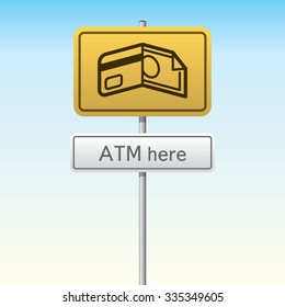 Vector ATM navigation sign