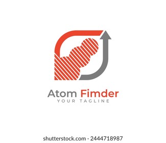 
Vector Atom finder design template logo