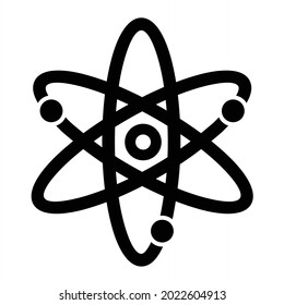 Vector Atomic Glyph Icon Design
