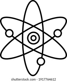 Vector Atomic Outline Icon Design
