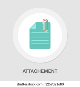 vector attachement icon. document symbol with paper clip. attach