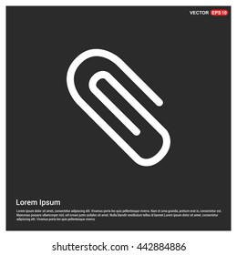 Vector attachment icon. Paperclip icon