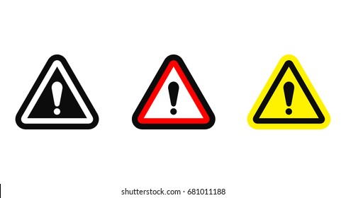 Vector Attention Exclamation Mark Sign Icon 