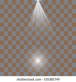 The vector of attention. Light effect 10 EPS